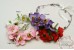 Cherry Blossom Silk artificial flowers v2 on WIRE, 4.5 cm - Pack of 6